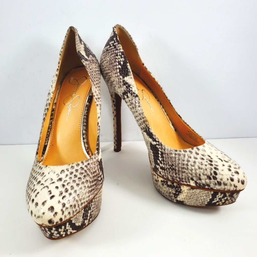 Snake Skin Pattern Stilettos by‎ Jessica Simpson